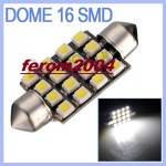 Led bulb C5W FESTOON 16 smd 3528, 43 mm, white color